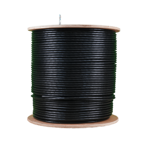 Acconet CAT5 UV Outdoor Ethernet Cable 500m Black Solid Copper SF/TP Pull Box | CAT5U-500-SC